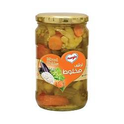 دلوسه ترشی مخلوط شیشه 680گرم